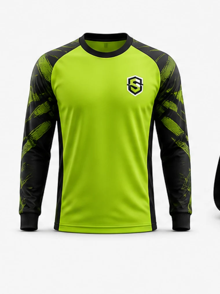 Lime custom goalkeeper jersey