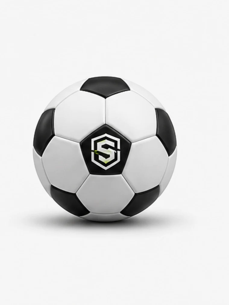 Soccer ball with Soccer Kit Maker branding